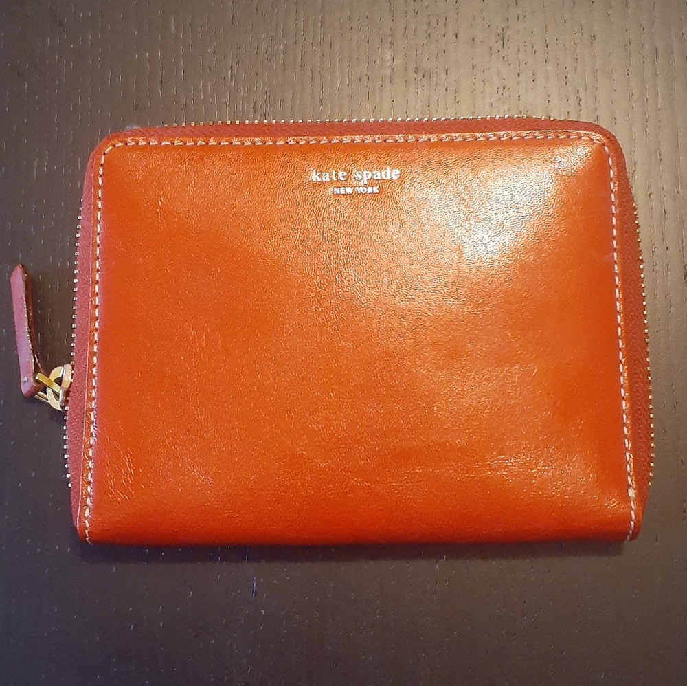 Vintage Kate Spade Mini Leather Wallet - Red